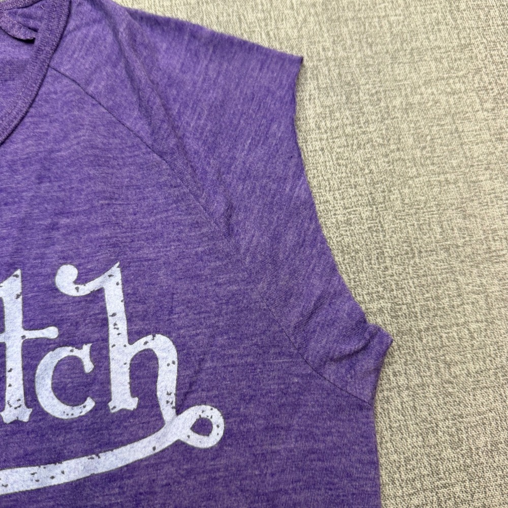 VTG Von Dutch Purple Heather Cap Sleeve T-Shirt Graphic Tee Y2K Women's Small - Picture 5 of 9
